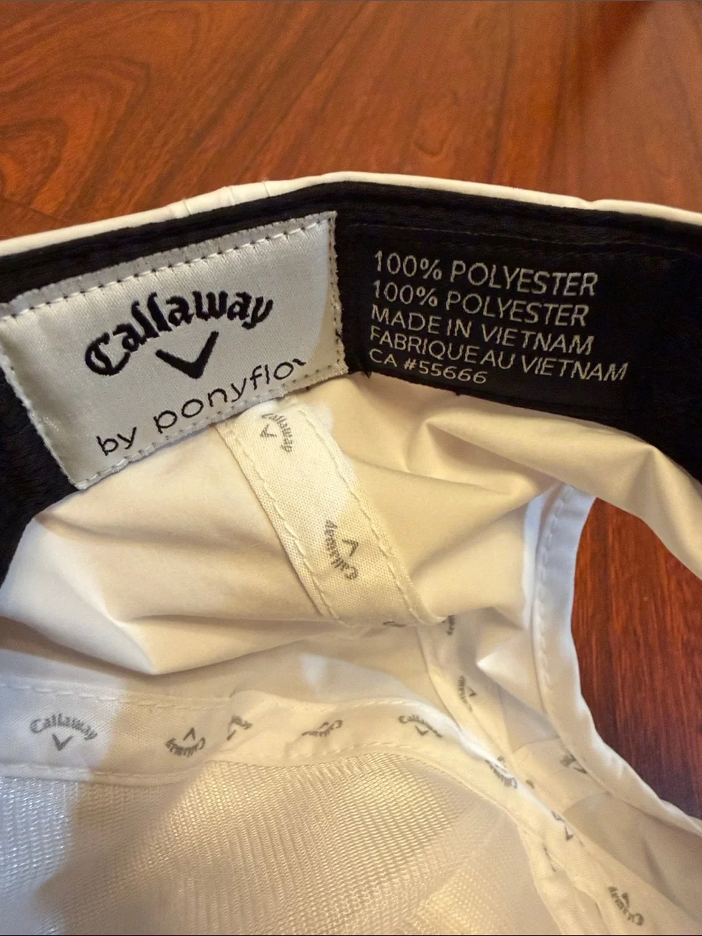 Callaway by Ponyflow White Cap with Black Logo